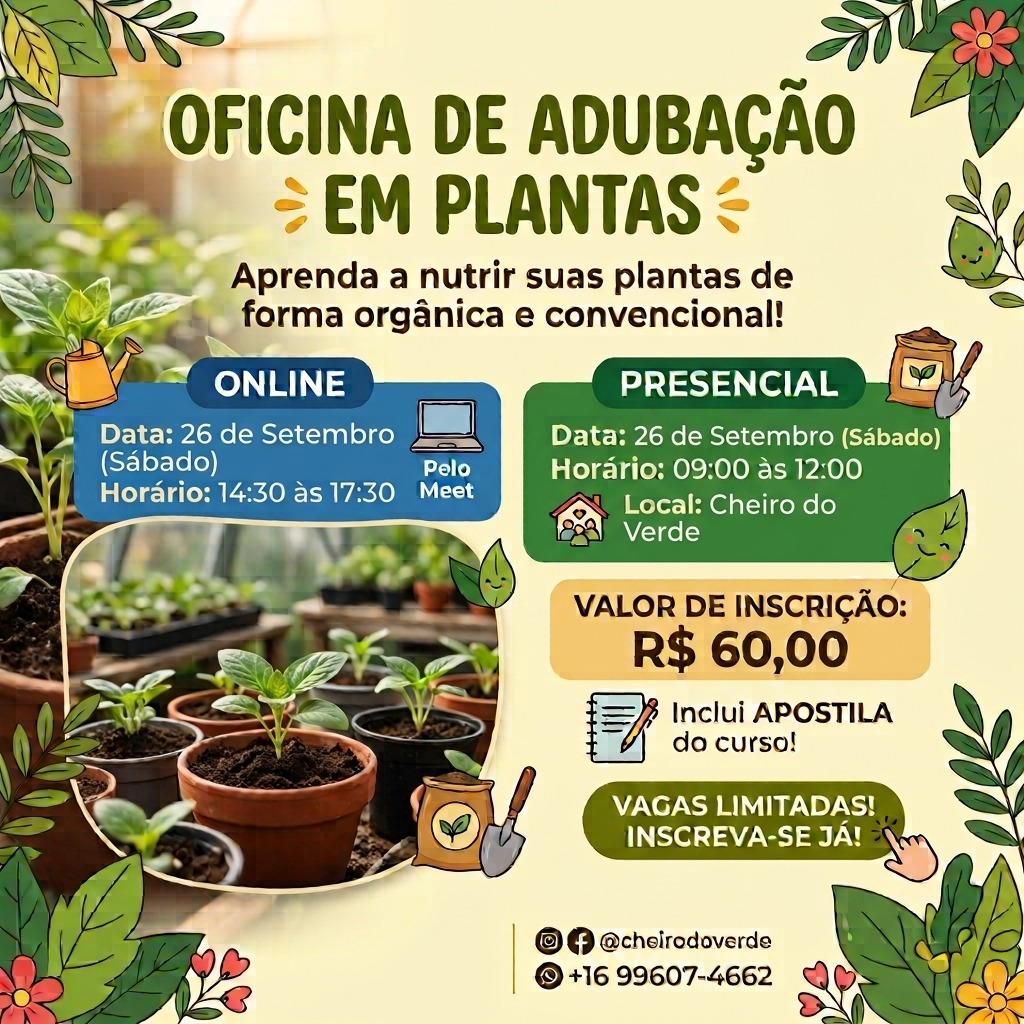 Oficina de adubação em plantas